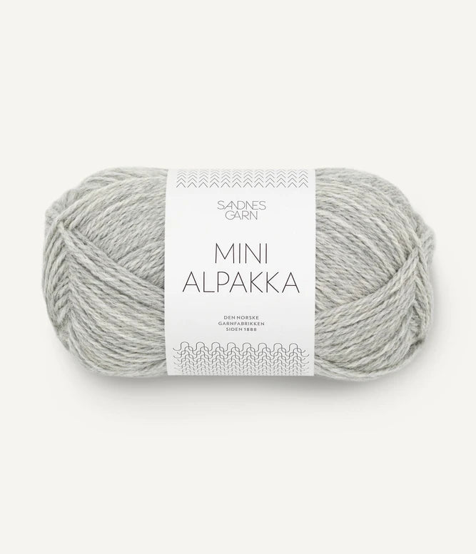 Mini alpakka 1032 lys gråmelert