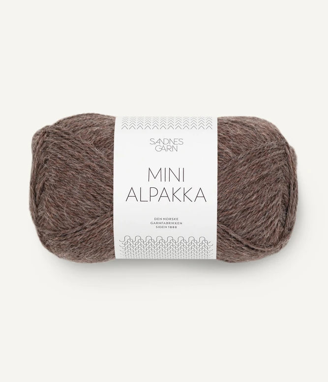 Mini alpakka 2652 mellombrun melert