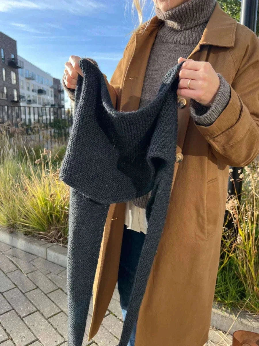 Petitknit sophie sjal, garnpakke, str S - Strikkedrøm