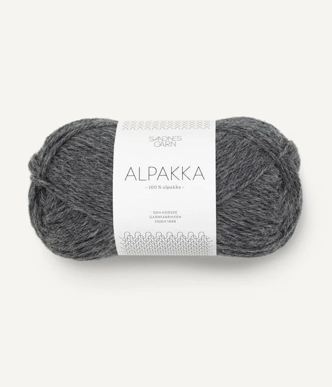 Sandnesgarn Alpakka 1053 mørk gråmelert