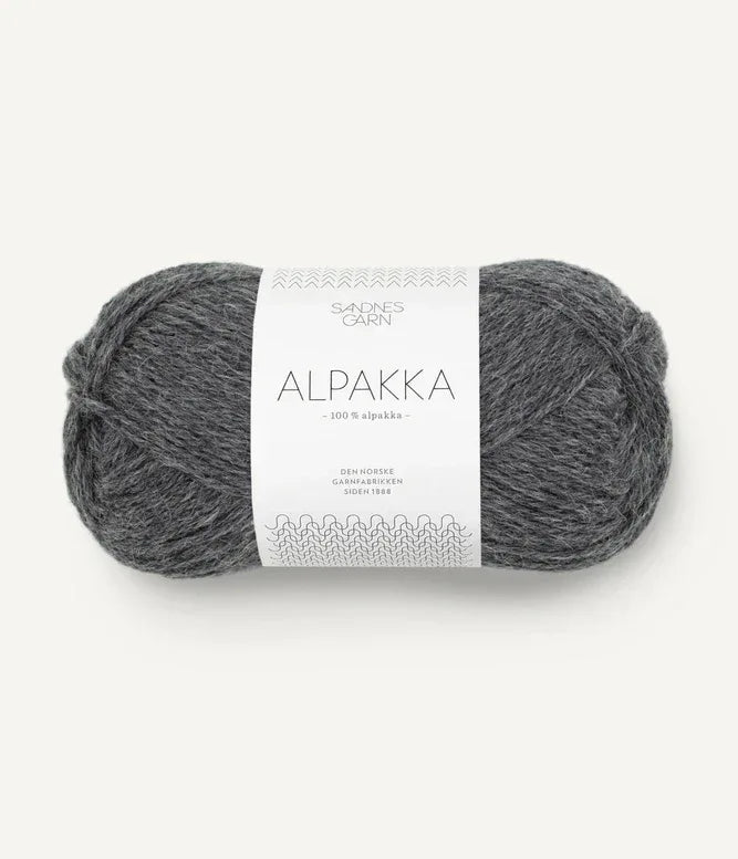 Sandnesgarn Alpakka 1053 mørk gråmelert - Strikkedrøm