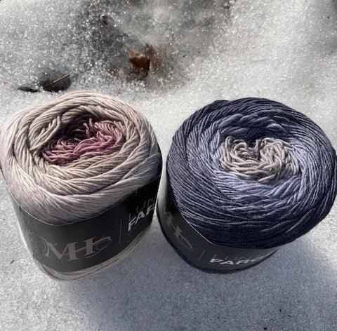 Fargespill 03 Jeansblå Skifer - Blå - Sand -gradert - Strikkedrøm