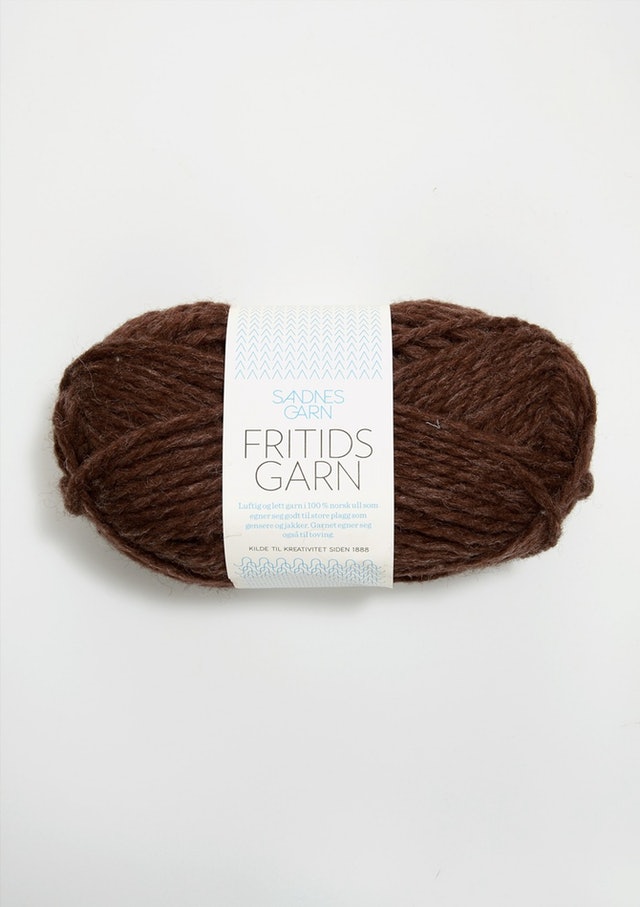 Fritidsgarn 4071 mørk brunmelert