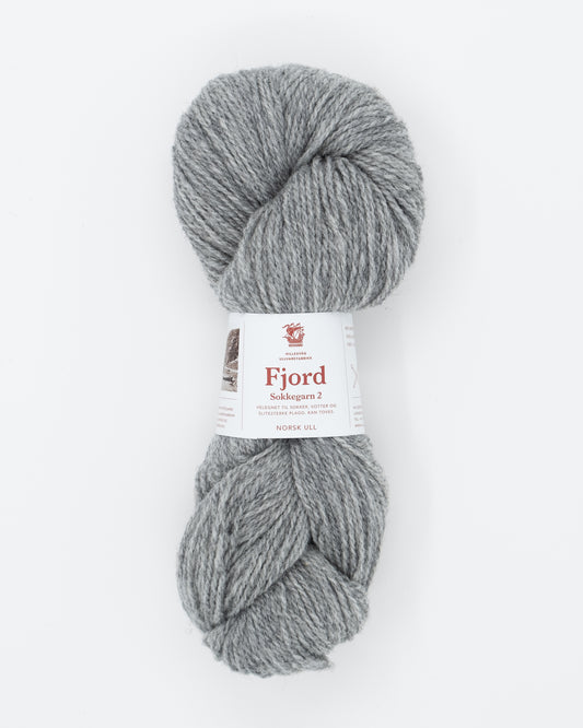 Fjord sokkegarn 115 Mellomgrå