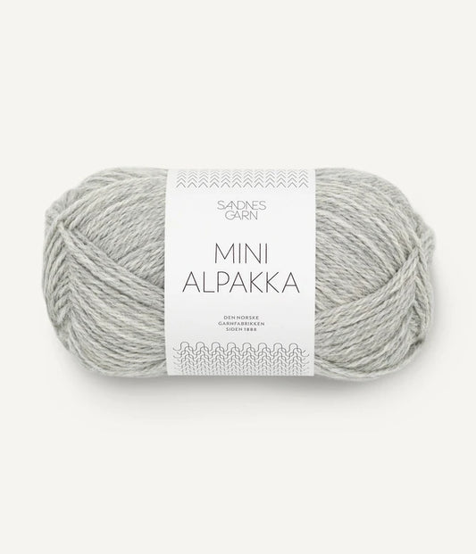 Mini alpakka 1032 lys gråmelert