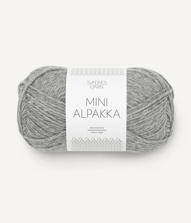 Mini alpakka 1042 gråmelert
