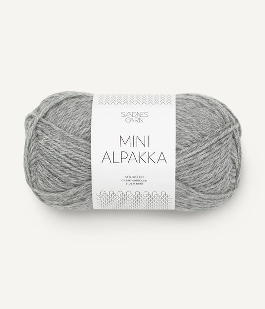 Mini alpakka 1042 gråmelert