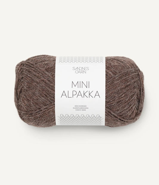 Mini alpakka 2652 mellombrun melert