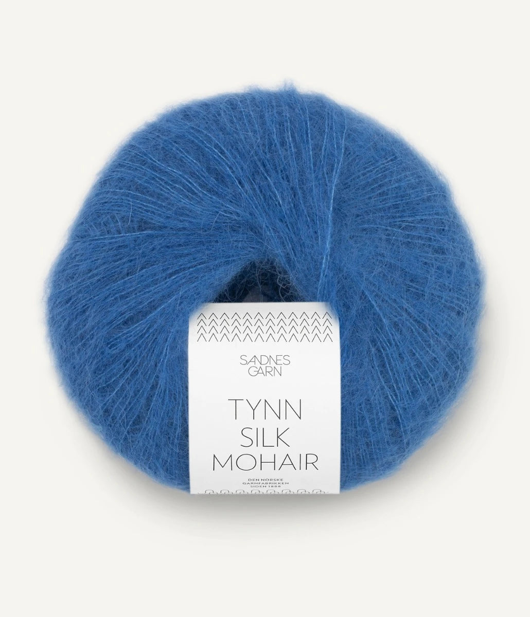 6044 Regatta blå Tynn silk mohair