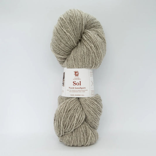 Sol lammeull 58449 melert lys brun - Strikkedrøm