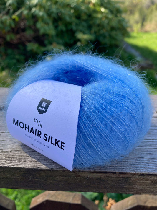 Fin mohair silke 31525 Lys blå - Strikkedrøm