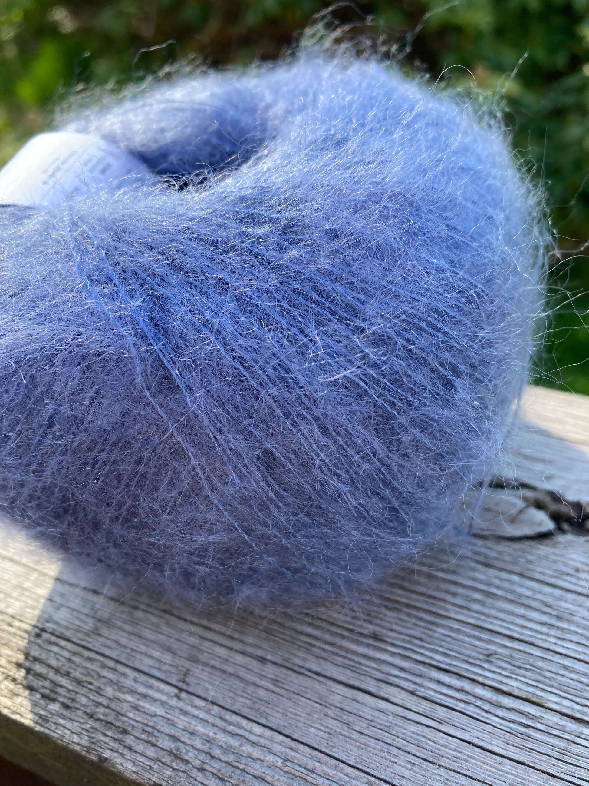 Fin mohair silke 31526 Blå - Strikkedrøm
