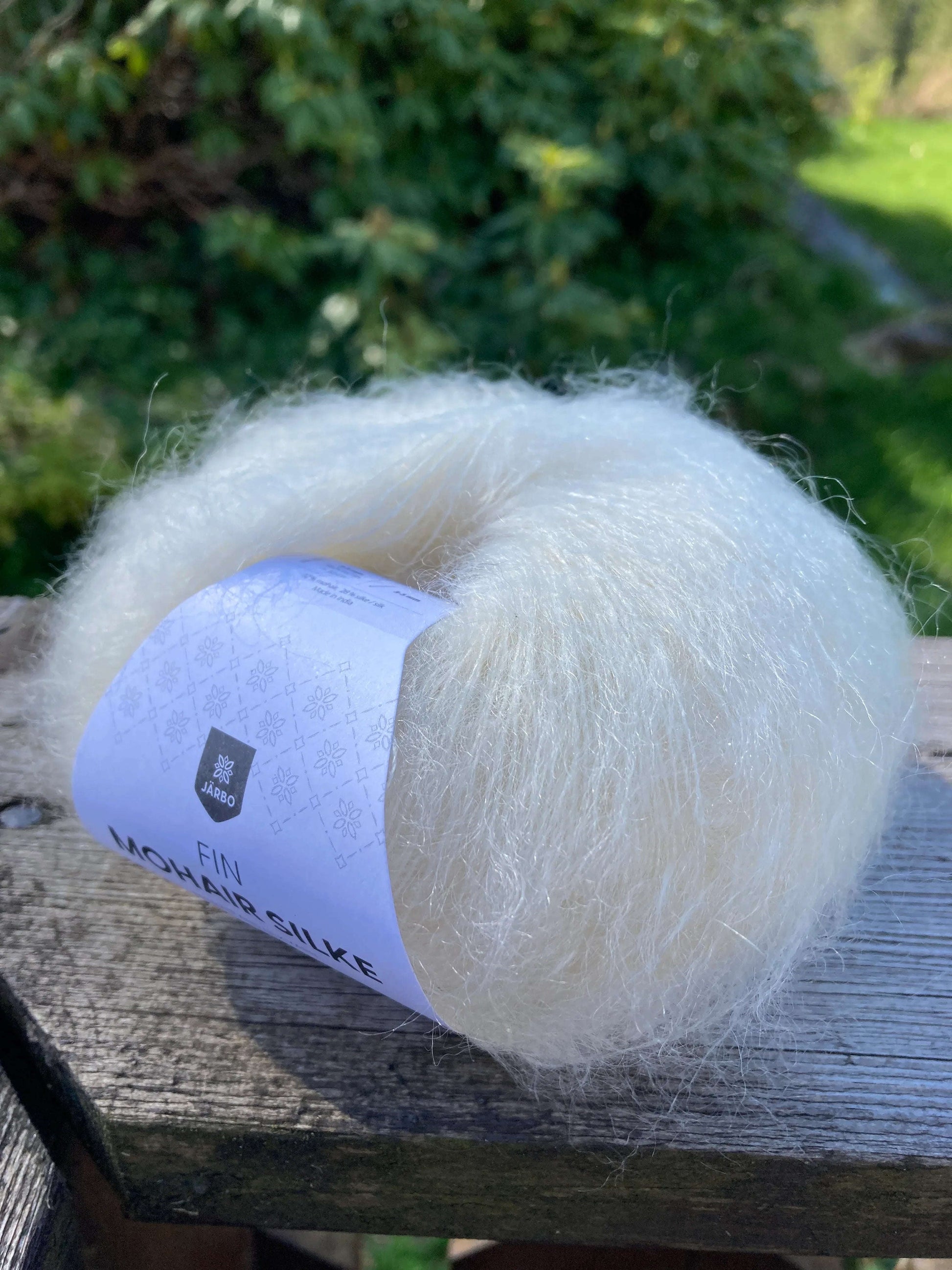 Fin Mohair Silke Naturhvit nr.31520 - Strikkedrøm