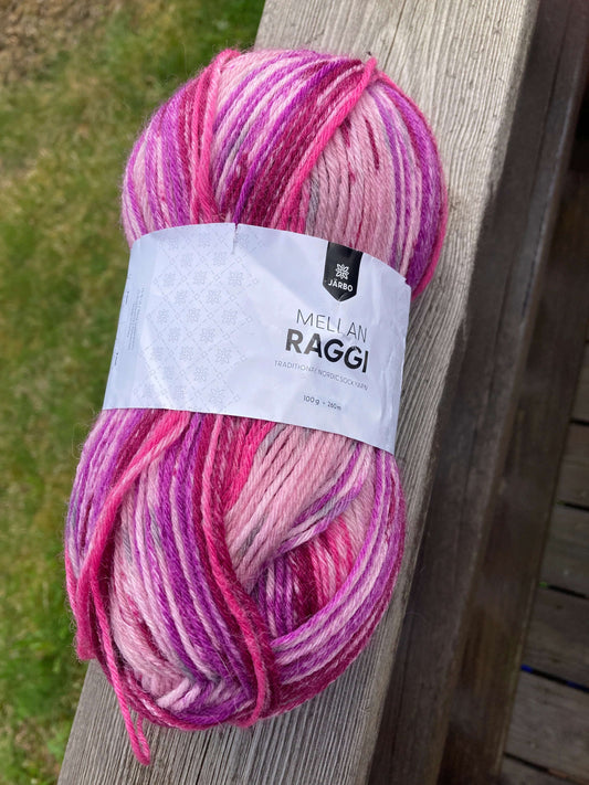 Mellanaraggi 28385 rosa melert - Strikkedrøm