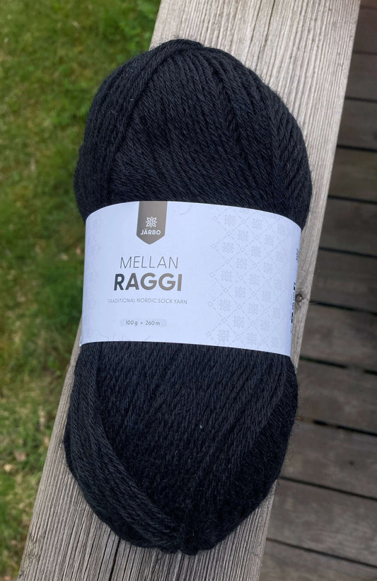 Mellanraggi 28213 svart - Strikkedrøm