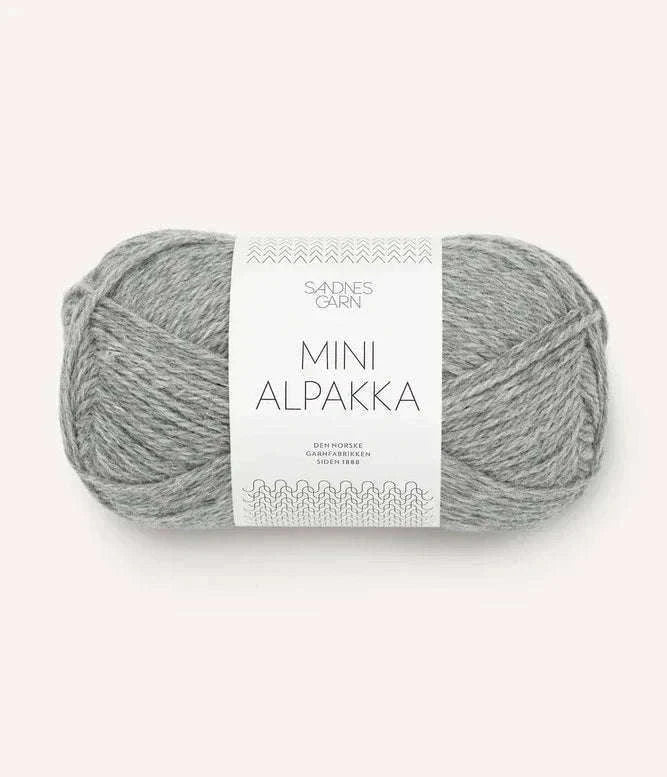 Mini alpakka 1042 gråmelert - Strikkedrøm