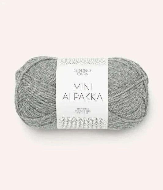 Mini alpakka 1042 gråmelert - Strikkedrøm
