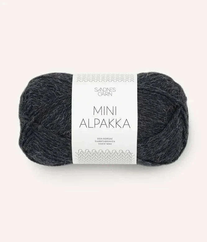 Mini Alpakka 1088 Koksgråmelert - Strikkedrøm