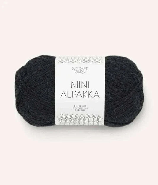 Mini alpakka 1099 svart - Strikkedrøm
