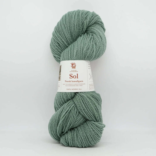 Sol lammeull 58430 støvet grønn - Strikkedrøm