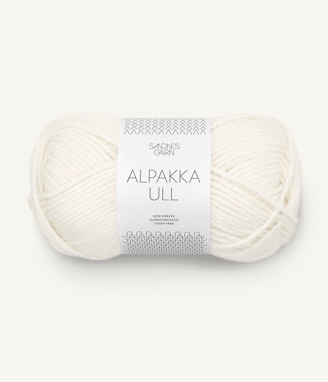 Alpakka ull 1002 hvit