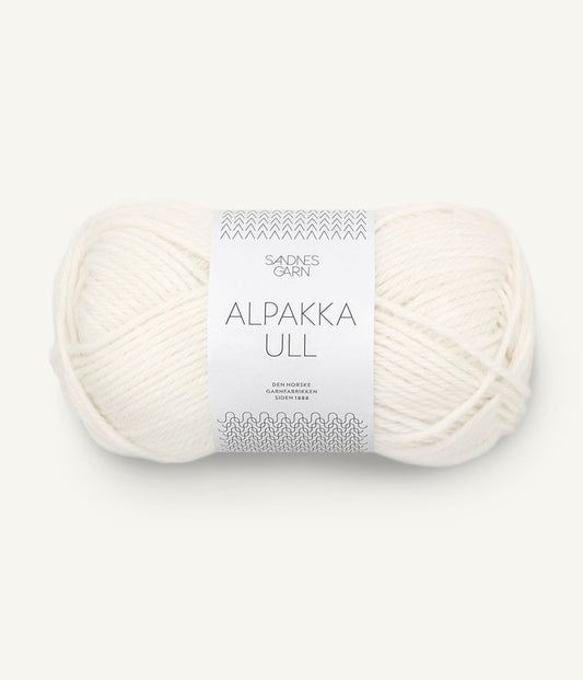 Alpakka ull 1002 hvit