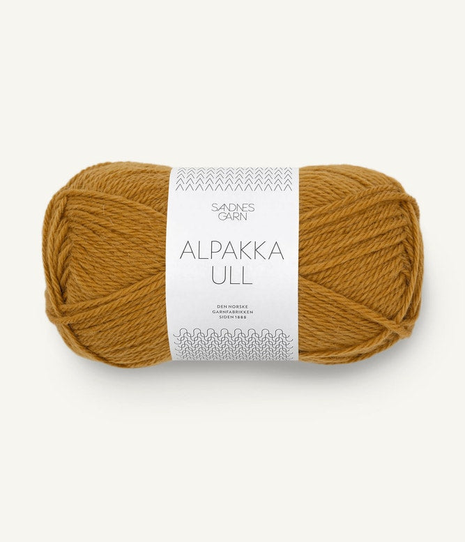 Alpakka ull 2355 Sennepsgul