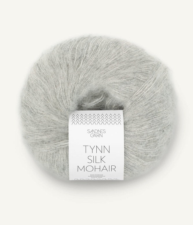 Tynn silk mohair grå 1022