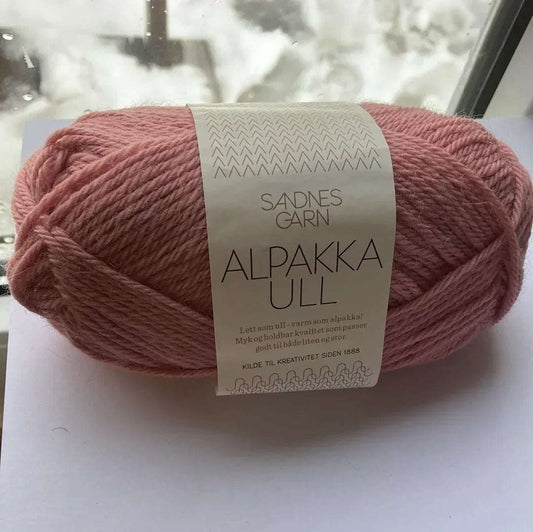 4023 Gammelrosa Alpakka ull - Strikkedrøm