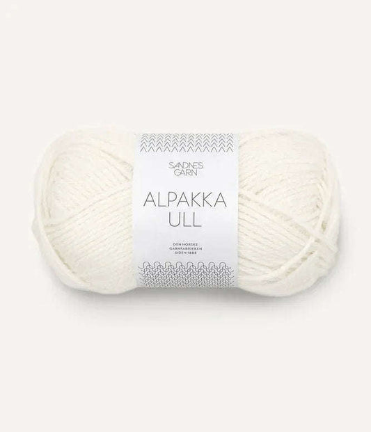Alpakka ull 1002 hvit - Strikkedrøm